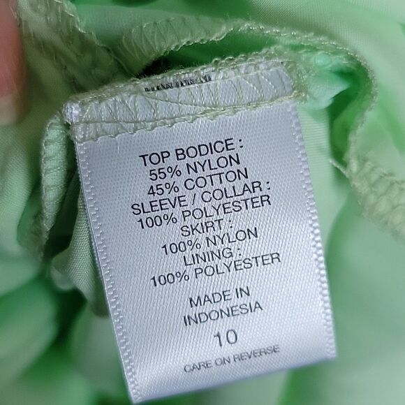 NWOT! NEW YORK & CO Vintage Retro Preppy Dress Lace Over Mint Green Midi 
SZ  10 - Picture 12 of 17